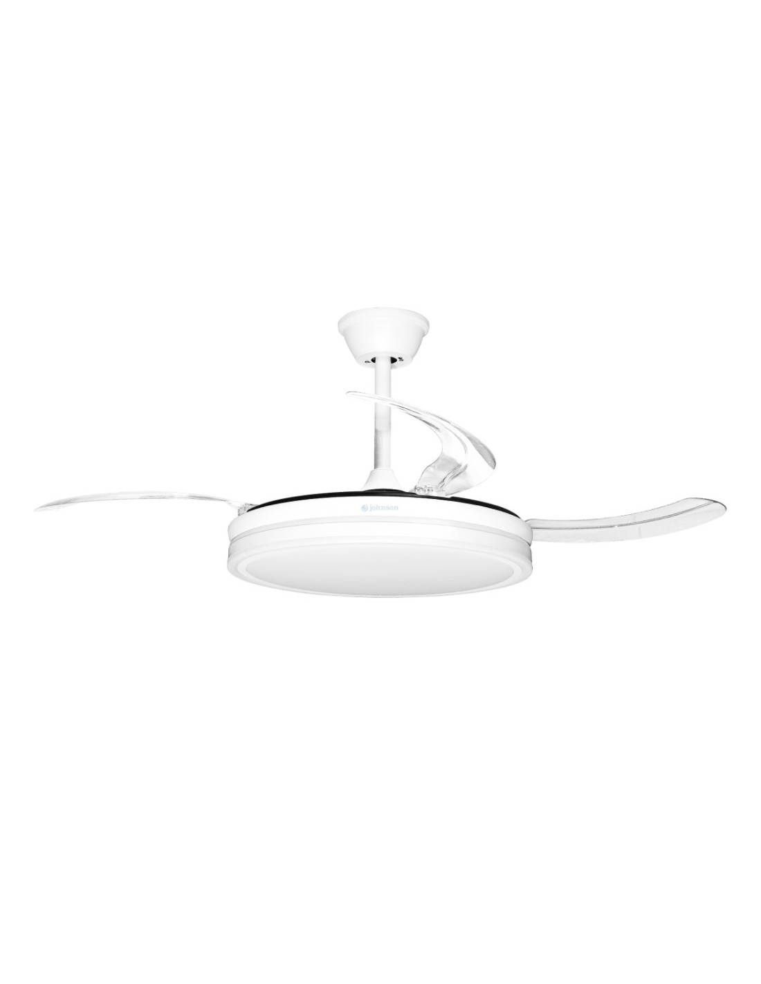 Ventilador de Techo con Aspas Ocultas Johnson VIRO42TCOMPACT Blanco LED Motor DC