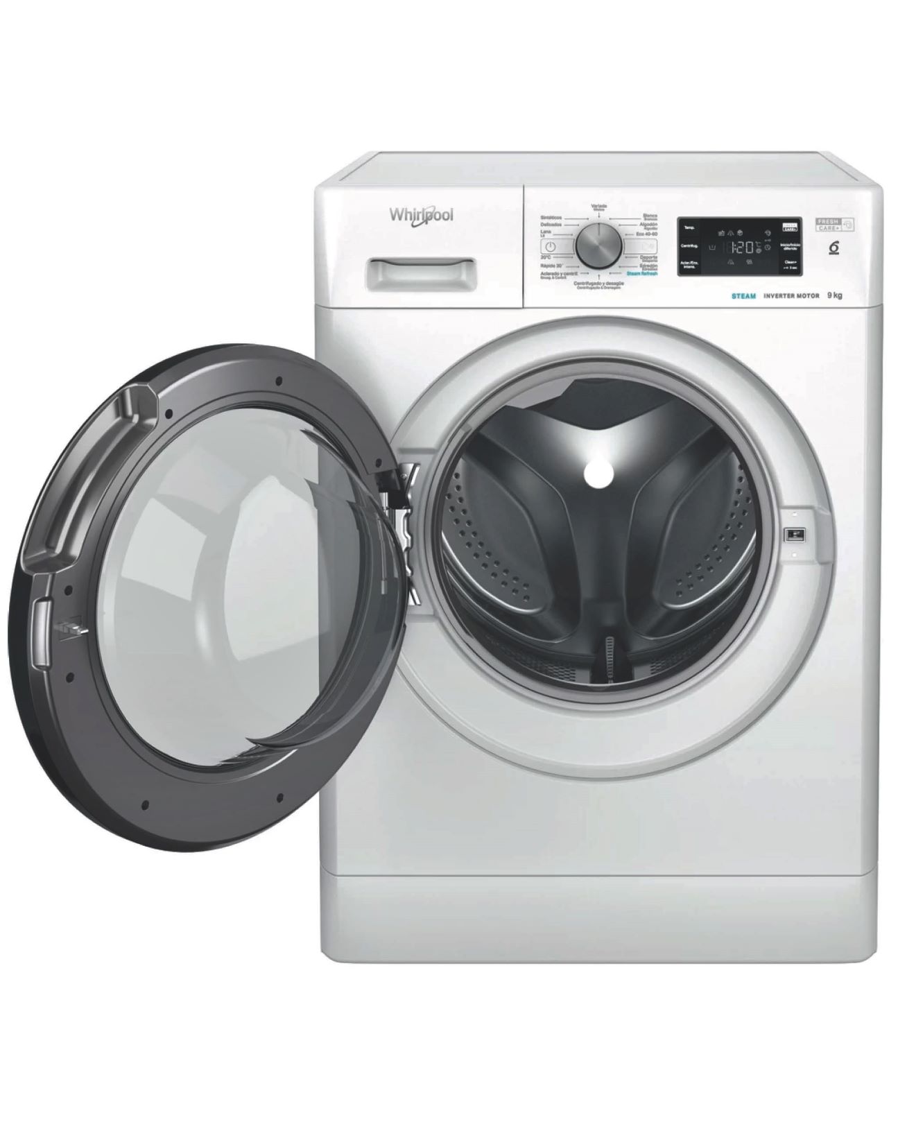 Lavadora Carga Frontal Whirlpool FFB9469BVSPT 9kg 1400 RPM Clase A Steam Refresh - Imagen 2
