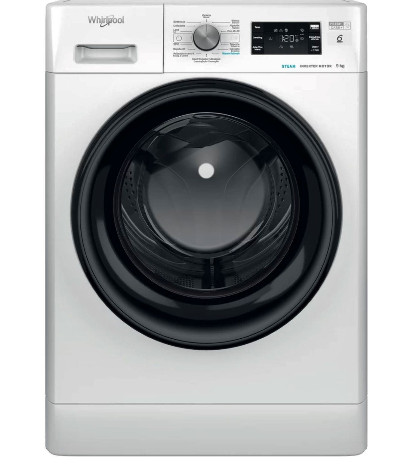 Lavadora Carga Frontal Whirlpool FFB9469BVSPT 9kg 1400 RPM Clase A Steam Refresh