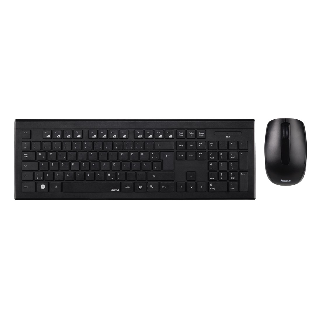 Teclado + Ratón Inalámbrico Hama Cortino 69182664 - USB 105 Teclas Óptico Negro