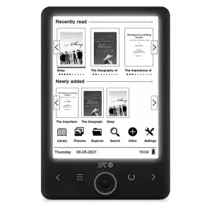 E-Book SPC 5613N Dickens Light 2 6" - E Ink 8GB Botones Navegación Negro