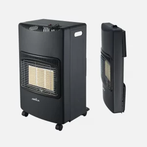 Estufa de Gas Plegable POPA 4200W Negro Antivuelco con Ruedas