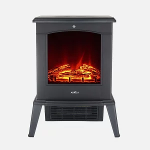Termoventilador Cerámico CAMERON 1800W Negro Vintage Efecto Llama LED