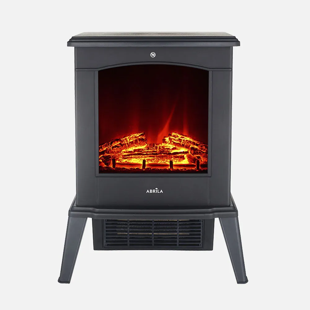 Termoventilador Cerámico CAMERON 1800W Negro Vintage Efecto Llama LED