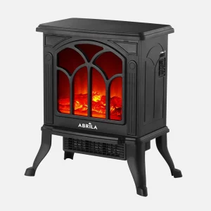Termoventilador Cerámico INOLA 1500W Negro Efecto Chimenea