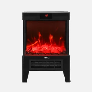 Termoventilador Cerámico FRISCO 1800W Negro Efecto Llama PTC