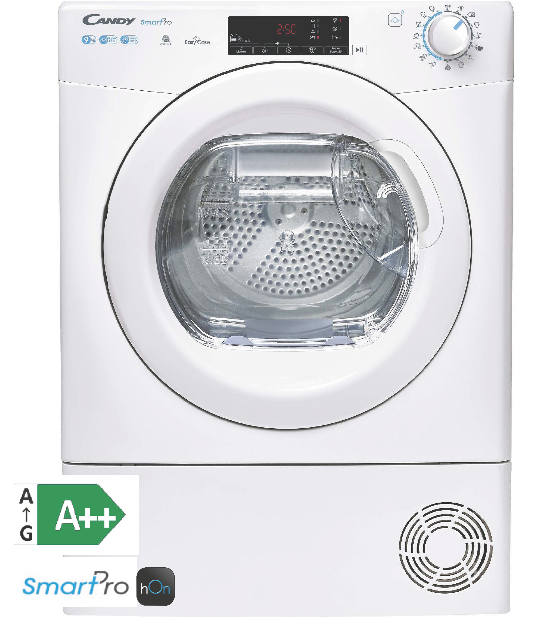 Secadora Candy CROEH9N2TES 9kg Bomba de Calor WiFi Clase A++