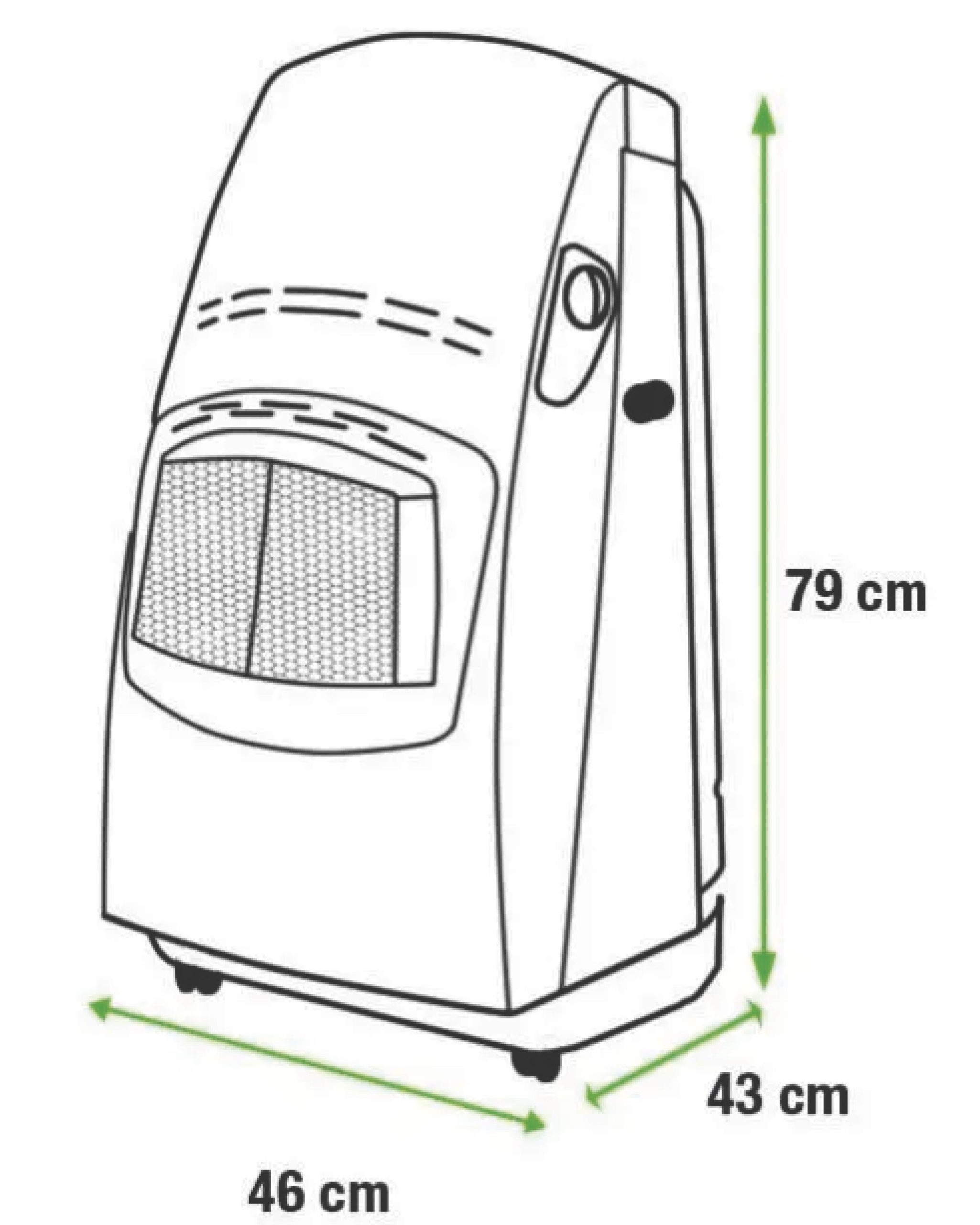 Estufa de gas DeLonghi VBF2 4200W llama azul termostato - Imagen 2