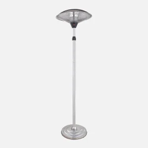Calefactor Exterior de Pie KOEL 2000W Plata IP34 Antivuelco