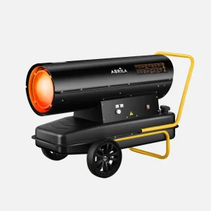 Cañón Calefactor a Gasóleo ALPINE 80KW con Ruedas Acero Inoxidable