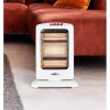 Estufa Elect.candente 1200w Blanco 3pot Oscilante 3elem.antivuelco, asa 44 x 33 x 23 Cm - Imagen 2
