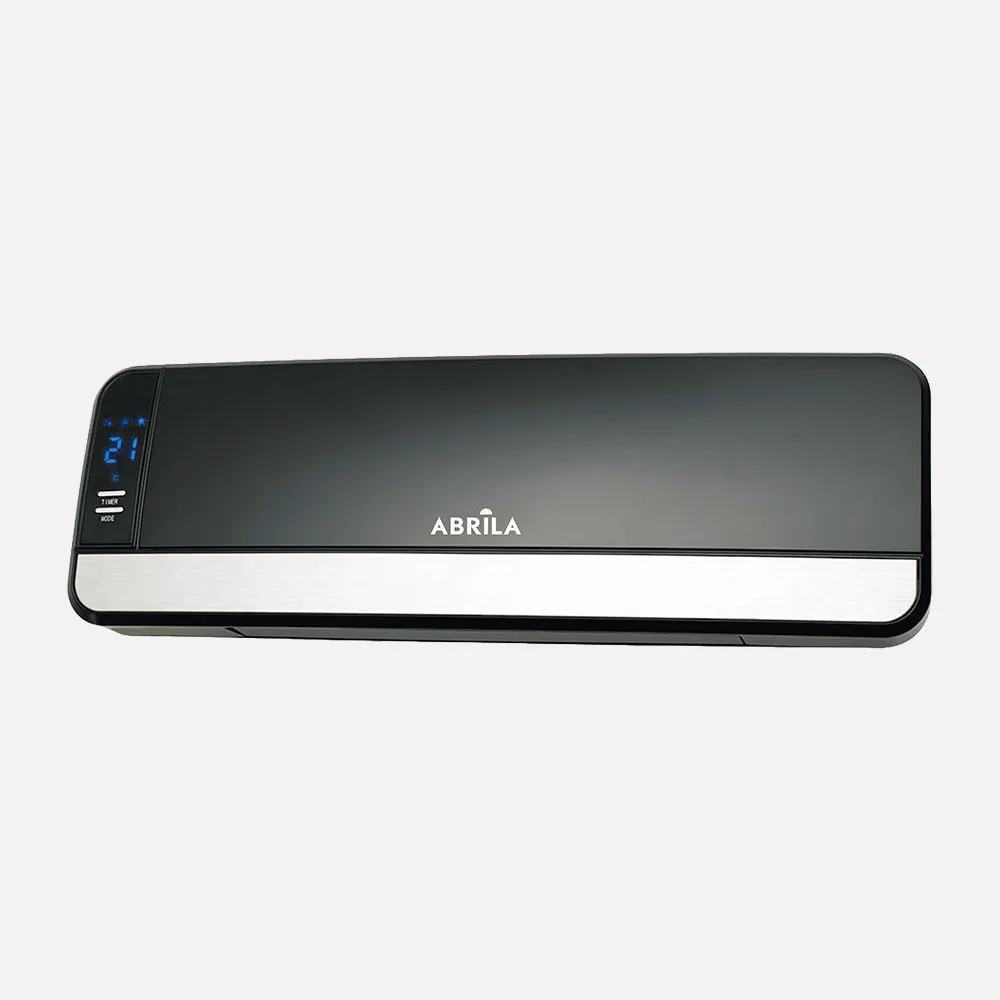 Split Cerámico Abrila LENTISCO 2000W Negro/Plata Oscilante IPX2 Mando Distancia