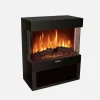 Termoventilador Cerámico COLUMBIA 1800W Negro Efecto Chimenea Cristal Templado - Imagen 2