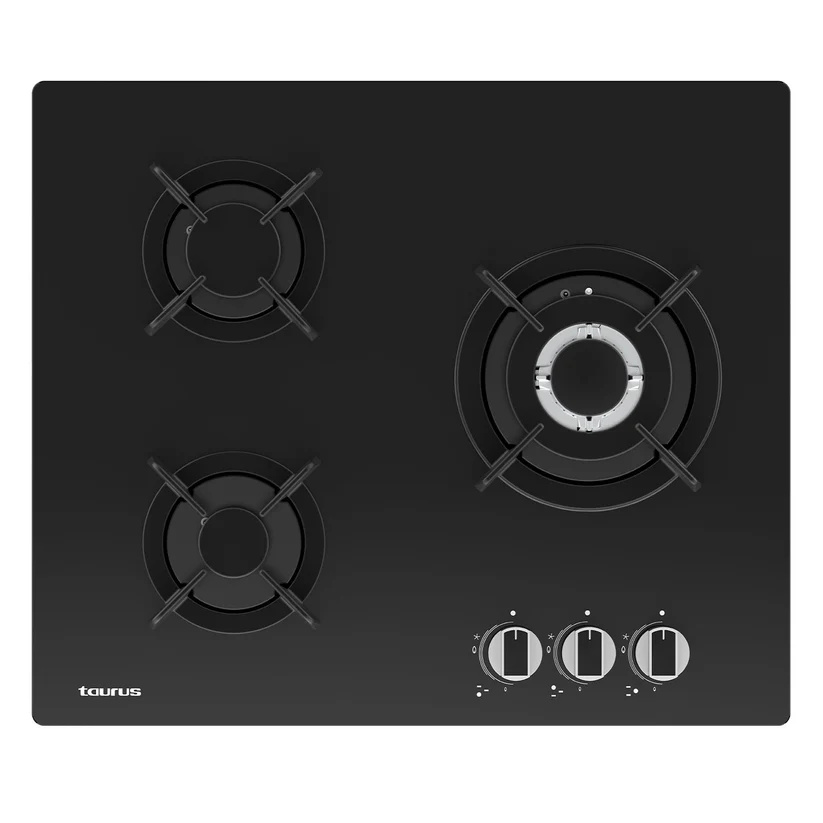 Cristalgas Taurus GC3HN de 3 fuegos con vidrio templado